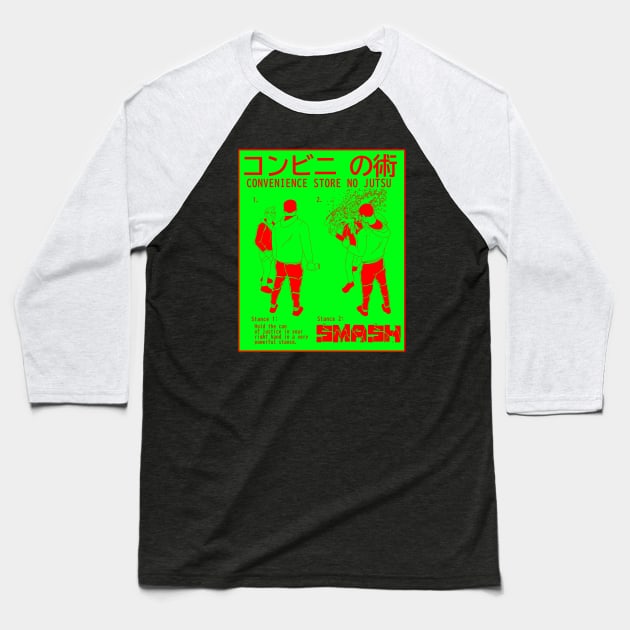 ンビニ の術 Convenience Store No Jutsu / The Convenience Store Technique (jolly rancher / christmas / xmas) Baseball T-Shirt by GodsBurden